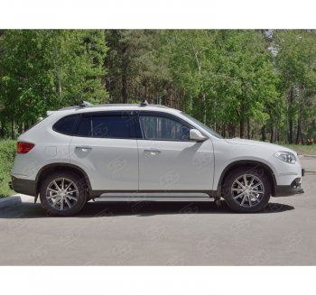 13 849 р. Защита порогов из круглой трубы d63 мм Russtal v1 Brilliance V5 (2012-2018)  с доставкой в г. Санкт‑Петербург. Увеличить фотографию 2