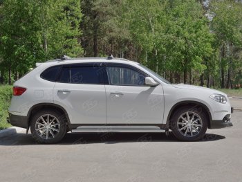 12 849 р. Защита порогов из круглой трубы d63 мм Russtal v2 Brilliance V5 (2012-2018)  с доставкой в г. Санкт‑Петербург. Увеличить фотографию 1