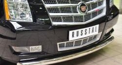 16 299 р. Одинарная защита переднего бампера диаметром 76 мм SLITKOFF Cadillac Escalade GMT926 джип 5 дв. короткая база (2006-2014)  с доставкой в г. Санкт‑Петербург. Увеличить фотографию 3