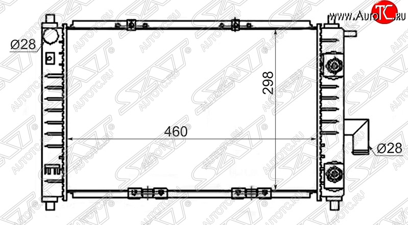6 399 р. Радиатор двигателя SAT (пластинчатый) Daewoo Matiz M100 дорестайлинг (1998-2000)  с доставкой в г. Санкт‑Петербург