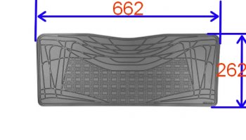 Универсальный коврик заднего ряда Norplast (662х262 мм) Chery Tiggo 4 Pro (2021-2024)  (Черный)