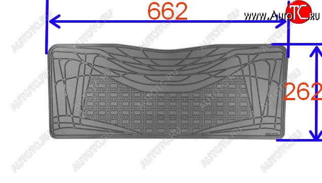 299 р. Универсальный коврик заднего ряда Norplast (662х262 мм) Chery Tiggo 4 Pro (2021-2024) (Черный)  с доставкой в г. Санкт‑Петербург