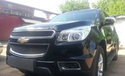 1 469 р. Нижняя сетка на бампер Russtal (черная) Chevrolet Trailblazer GM800 дорестайлинг (2012-2016)  с доставкой в г. Санкт‑Петербург. Увеличить фотографию 2