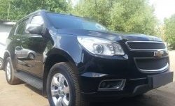 1 469 р. Нижняя сетка на бампер Russtal (черная) Chevrolet Trailblazer GM800 дорестайлинг (2012-2016)  с доставкой в г. Санкт‑Петербург. Увеличить фотографию 4