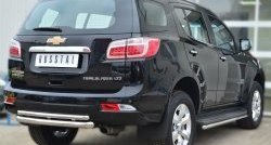 23 999 р. Защита заднего бампера (Ø63 и 42 мм, нержавейка) SLITKOFF  Chevrolet Trailblazer  GM800 (2012-2016) дорестайлинг  с доставкой в г. Санкт‑Петербург. Увеличить фотографию 4