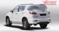 10 574 р. Защита заднего бампера из боковых уголков Souz-96 (d60) Chevrolet Trailblazer GM800 дорестайлинг (2012-2016)  с доставкой в г. Санкт‑Петербург. Увеличить фотографию 1