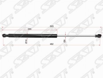 429 р. Упор крышки багажника SAT (газовый)  Chevrolet Aveo  T300 (2011-2015) седан  с доставкой в г. Санкт‑Петербург. Увеличить фотографию 1