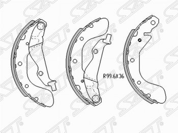 1 539 р. Колодки тормозные задние SAT  Chevrolet Aveo  T200 (2002-2008), Chevrolet Captiva (2011-2016), Ravon Nexia R3 (2016-2020), Ravon R4 (2016-2020)  с доставкой в г. Санкт‑Петербург. Увеличить фотографию 1