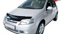 2 699 р. Дефлектор капота NovLine  Chevrolet Aveo ( T200,  T250) (2002-2011) хэтчбек 5 дв, хэтчбек 5 дв рестайлинг  с доставкой в г. Санкт‑Петербург. Увеличить фотографию 1