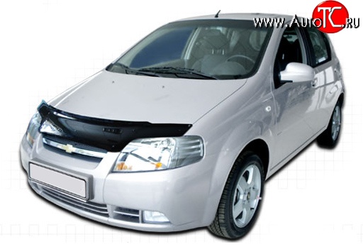 2 699 р. Дефлектор капота NovLine Chevrolet Aveo T250 хэтчбек 5 дв рестайлинг (2006-2011)  с доставкой в г. Санкт‑Петербург