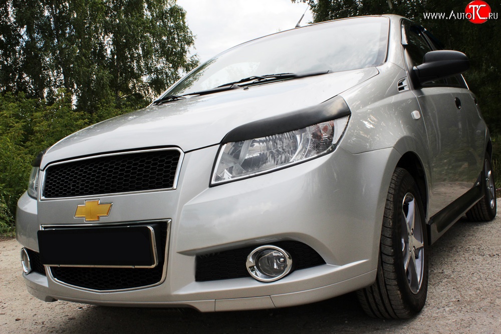 1 399 р. Реснички на фары RA  Chevrolet Aveo  T200 (2002-2008) хэтчбек 5 дв (Неокрашенные)  с доставкой в г. Санкт‑Петербург