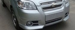 2 999 р. Клыки на передний бампер CT v2 Chevrolet Aveo T250 седан рестайлинг (2006-2011) (Неокрашенная)  с доставкой в г. Санкт‑Петербург. Увеличить фотографию 1