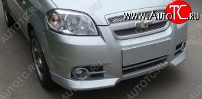 2 999 р. Клыки на передний бампер CT v2 Chevrolet Aveo T250 седан рестайлинг (2006-2011) (Неокрашенная)  с доставкой в г. Санкт‑Петербург