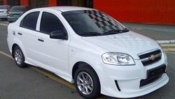 4 599 р. Пороги накладки CT  Chevrolet Aveo  T250 (2006-2011) седан рестайлинг (Неокрашенные)  с доставкой в г. Санкт‑Петербург. Увеличить фотографию 2