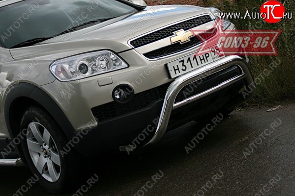 18 314 р. Защита переднего бампера Souz-96 (d76) Chevrolet Captiva  дорестайлинг (2006-2011)  с доставкой в г. Санкт‑Петербург