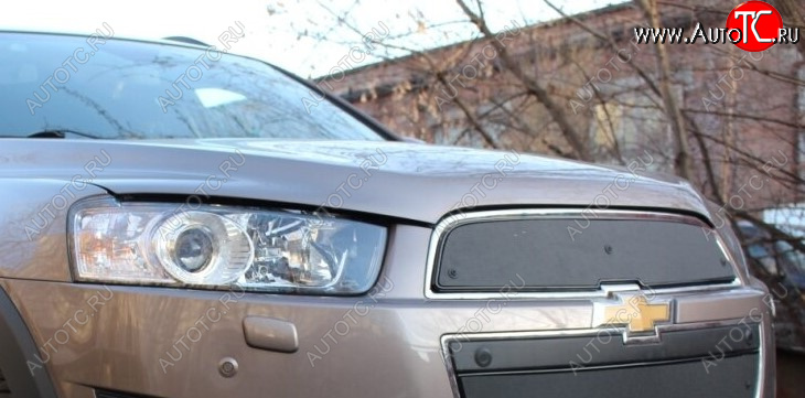 599 р. Зимняя заглушка решетки радиатора Стрелка 11 Премиум Chevrolet Captiva 2-ой рестайлинг (2013-2016)  с доставкой в г. Санкт‑Петербург