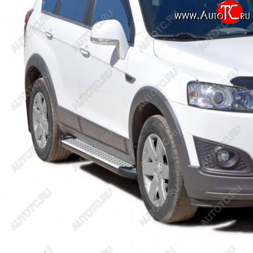 29 899 р. Порожки для ног Бумер (алюминий)  Chevrolet Captiva (2011-2013) 1-ый рестайлинг  с доставкой в г. Санкт‑Петербург