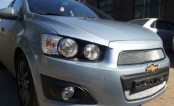 3 199 р. Сетка на бампер Russtal (хром) Chevrolet Captiva 2-ой рестайлинг (2013-2016)  с доставкой в г. Санкт‑Петербург. Увеличить фотографию 5