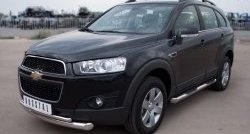 18 699 р. Защита переднего бампера (2 трубыØ76 и 42 мм, нержавейка) SLITKOFF Chevrolet Captiva 1-ый рестайлинг (2011-2013)  с доставкой в г. Санкт‑Петербург. Увеличить фотографию 4