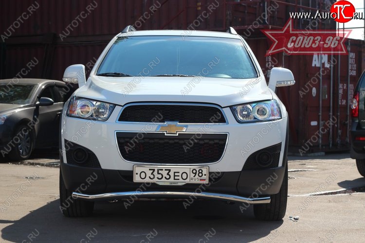 16 469 р. Защита переднего бампера одинарная Souz-96 Premium (d60) Chevrolet Captiva 1-ый рестайлинг (2011-2013)  с доставкой в г. Санкт‑Петербург