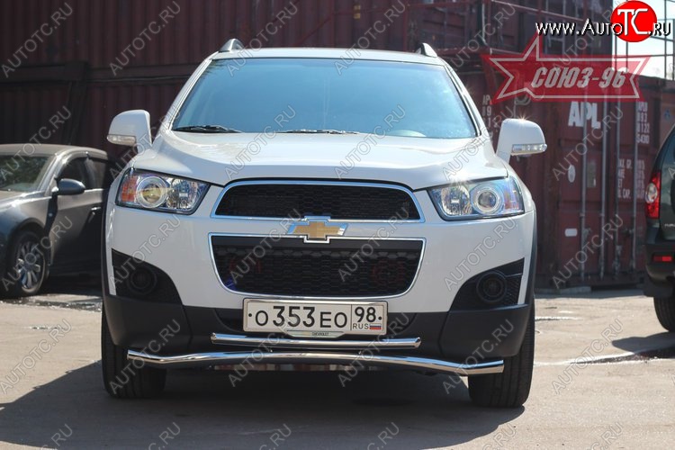 22 679 р. Защита переднего бампера одинарная Souz-96 Premium (d60/42) Chevrolet Captiva 1-ый рестайлинг (2011-2013)  с доставкой в г. Санкт‑Петербург