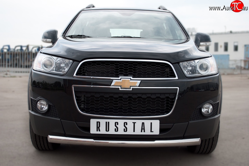 15 349 р. Одинарная защита переднего бампера диаметром 63 мм SLITKOFF Chevrolet Captiva 1-ый рестайлинг (2011-2013)  с доставкой в г. Санкт‑Петербург