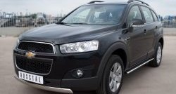 14 999 р. Защита переднего бампера (Ø75х42 мм, нержавейка) Russtal Chevrolet Captiva 1-ый рестайлинг (2011-2013)  с доставкой в г. Санкт‑Петербург. Увеличить фотографию 4