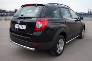 13 299 р. Защита порогов из круглой трубы d63 мм Russtal v3 Chevrolet Captiva 1-ый рестайлинг (2011-2013)  с доставкой в г. Санкт‑Петербург. Увеличить фотографию 2