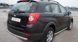 13 849 р. Защита порогов из круглой трубы диаметром 63 мм Russtal Chevrolet Captiva 1-ый рестайлинг (2011-2013) (Защита порогов с со скосами на торцах (вариант 1))  с доставкой в г. Санкт‑Петербург. Увеличить фотографию 4