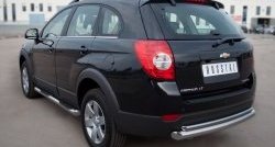 19 899 р. Защита заднего бампера (Ø76 и 42 мм, нержавейка) SLITKOFF  Chevrolet Captiva (2011-2013) 1-ый рестайлинг  с доставкой в г. Санкт‑Петербург. Увеличить фотографию 4