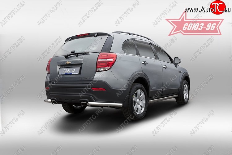 9 899 р. Защита заднего бампера из боковых уголков Souz-96 (d60) Chevrolet Captiva 1-ый рестайлинг (2011-2013)  с доставкой в г. Санкт‑Петербург