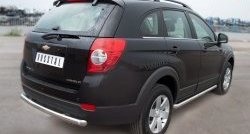 16 999 р. Одинарная защита заднего бампера из трубы диаметром 63 мм SLITKOFF Chevrolet Captiva 1-ый рестайлинг (2011-2013)  с доставкой в г. Санкт‑Петербург. Увеличить фотографию 4