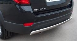 4 879 р. Защита заднего бампера (Ø75x42 мм, нержавейка) Russtal  Chevrolet Captiva (2011-2013) 1-ый рестайлинг  с доставкой в г. Санкт‑Петербург. Увеличить фотографию 2