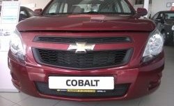 2 089 р. Нижняя сетка на бампер Russtal (черная) Chevrolet Cobalt седан дорестайлинг (2011-2016)  с доставкой в г. Санкт‑Петербург. Увеличить фотографию 7