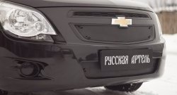 1 449 р. Зимняя заглушка решетки радиатора и переднего бампера РА Chevrolet Cobalt седан дорестайлинг (2011-2016)  с доставкой в г. Санкт‑Петербург. Увеличить фотографию 2