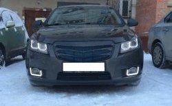 3 529 р. Радиаторная решётка (дорестайлинг) Sport v2  Chevrolet Cruze ( J300,  J305) (2009-2015) седан дорестайлинг, хэтчбек дорестайлинг, седан рестайлинг, хэтчбек рестайлинг (Неокрашенная)  с доставкой в г. Санкт‑Петербург. Увеличить фотографию 3