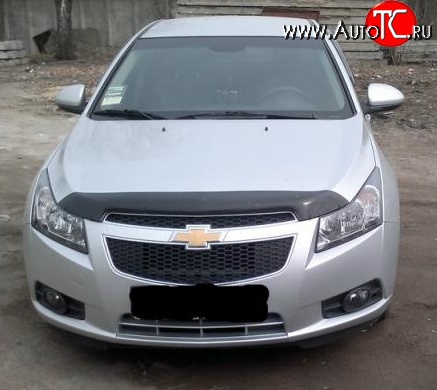 2 369 р. Дефлектор капота NovLine Chevrolet Cruze J300 седан рестайлинг (2012-2015)  с доставкой в г. Санкт‑Петербург