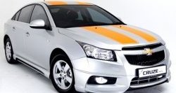 3 999 р. Накладка на передний бампер Extrime Chevrolet Cruze J300 седан дорестайлинг (2009-2012) (Неокрашенная)  с доставкой в г. Санкт‑Петербург. Увеличить фотографию 1