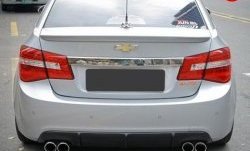 3 299 р. Диффузор заднего бампера с двумя выхлопами Секвентум v1 Chevrolet Cruze J300 седан дорестайлинг (2009-2012) (Неокрашенная)  с доставкой в г. Санкт‑Петербург. Увеличить фотографию 2