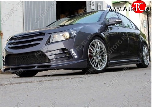 9 299 р. Передний бампер MYRIDE STYLE Chevrolet Cruze седан J300 (2009-2012) (Неокрашенный)  с доставкой в г. Санкт‑Петербург