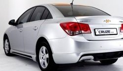 4 199 р. Пороги накладки Extrime Chevrolet Cruze J300 седан дорестайлинг (2009-2012) (Неокрашенные)  с доставкой в г. Санкт‑Петербург. Увеличить фотографию 2