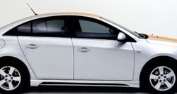 4 199 р. Пороги накладки Extrime Chevrolet Cruze J300 седан дорестайлинг (2009-2012) (Неокрашенные)  с доставкой в г. Санкт‑Петербург. Увеличить фотографию 1