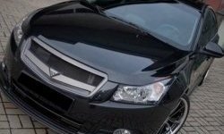 2 999 р. Решётка радиатора Road Runs style Chevrolet Cruze J300 седан дорестайлинг (2009-2012) (Неокрашенная)  с доставкой в г. Санкт‑Петербург. Увеличить фотографию 2