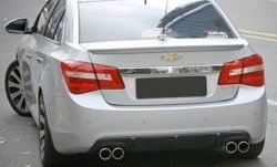 2 999 р. Лип спойлер CT Chevrolet Cruze J300 седан дорестайлинг (2009-2012) (Неокрашенный)  с доставкой в г. Санкт‑Петербург. Увеличить фотографию 2