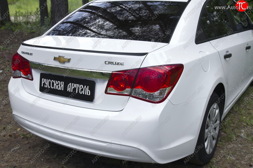 1 759 р. Лип спойлер RA  Chevrolet Cruze  J300 (2009-2015) седан дорестайлинг, седан рестайлинг (Неокрашенный)  с доставкой в г. Санкт‑Петербург