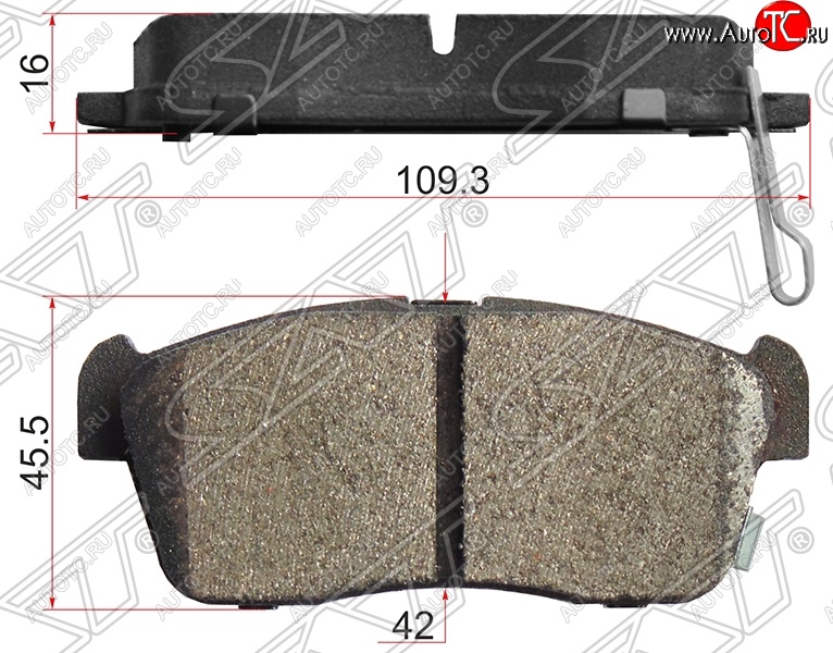 929 р. Колодки тормозные SAT (передние)  Toyota Passo  1 (2004-2010)  с доставкой в г. Санкт‑Петербург