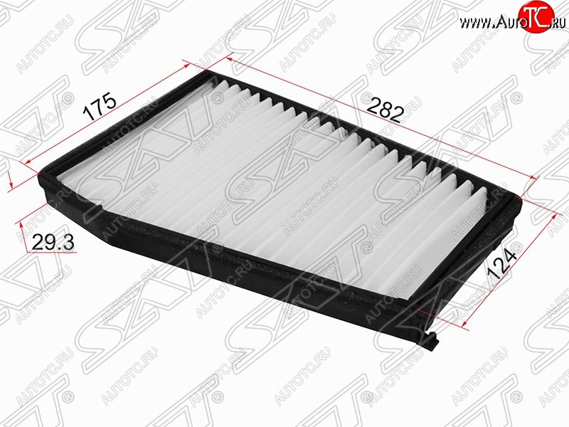 349 р. Фильтр салонный SAT (282х175/124х29.3 mm)  Chevrolet Epica  V250 - Evanda  с доставкой в г. Санкт‑Петербург