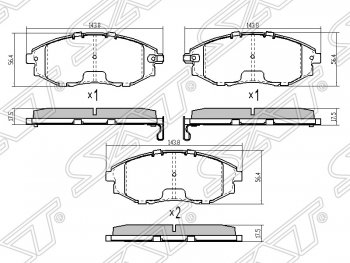 1 269 р. Колодки тормозные SAT (передние)  Chevrolet Epica  V250 (2006-2012)  с доставкой в г. Санкт‑Петербург. Увеличить фотографию 1