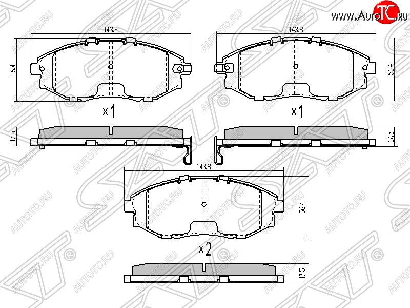 1 269 р. Колодки тормозные SAT (передние)  Chevrolet Epica  V250 (2006-2012)  с доставкой в г. Санкт‑Петербург