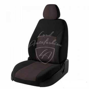 6 699 р. Чехлы для сидений Lord Autofashion Дублин (жаккард)  Chevrolet Lacetti ( седан,  универсал,  хэтчбек) (2002-2013), Daewoo Gentra ( KLAS) (2005-2016) (Черный, вставка Ёж Красный)  с доставкой в г. Санкт‑Петербург. Увеличить фотографию 1